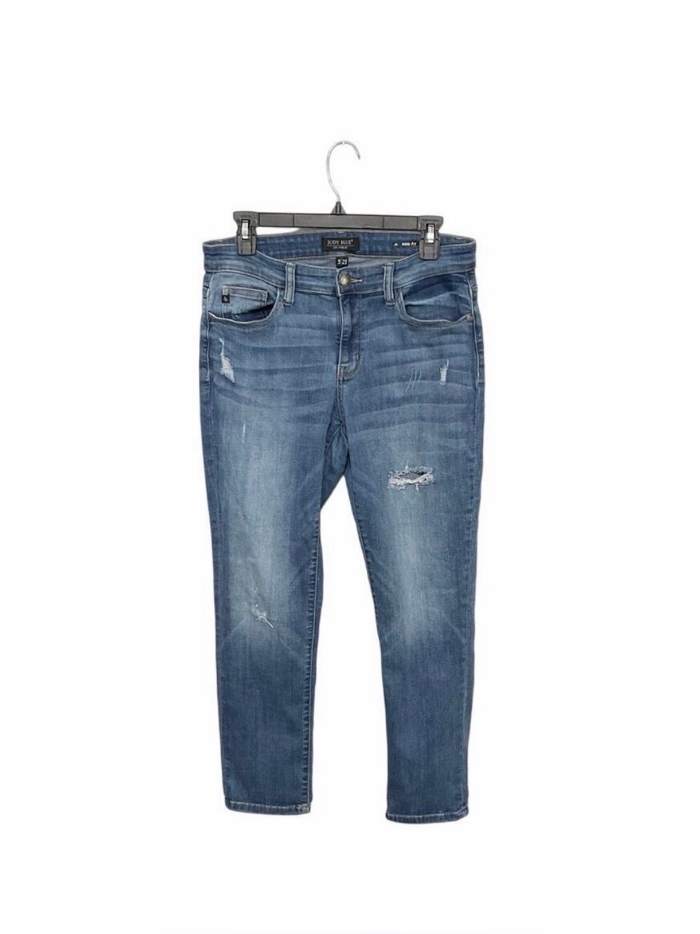 Judy Blue Women's Boyfriend Fit Distressed Jeans Medium Wash Size 9/29 Medium